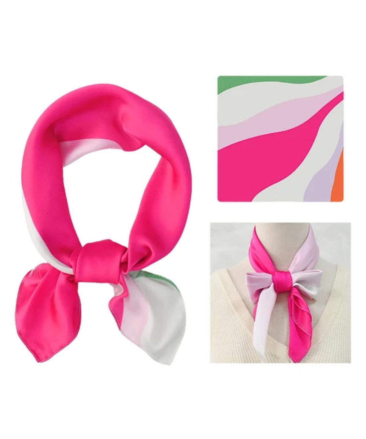 Colorful Print Bandana Scarf