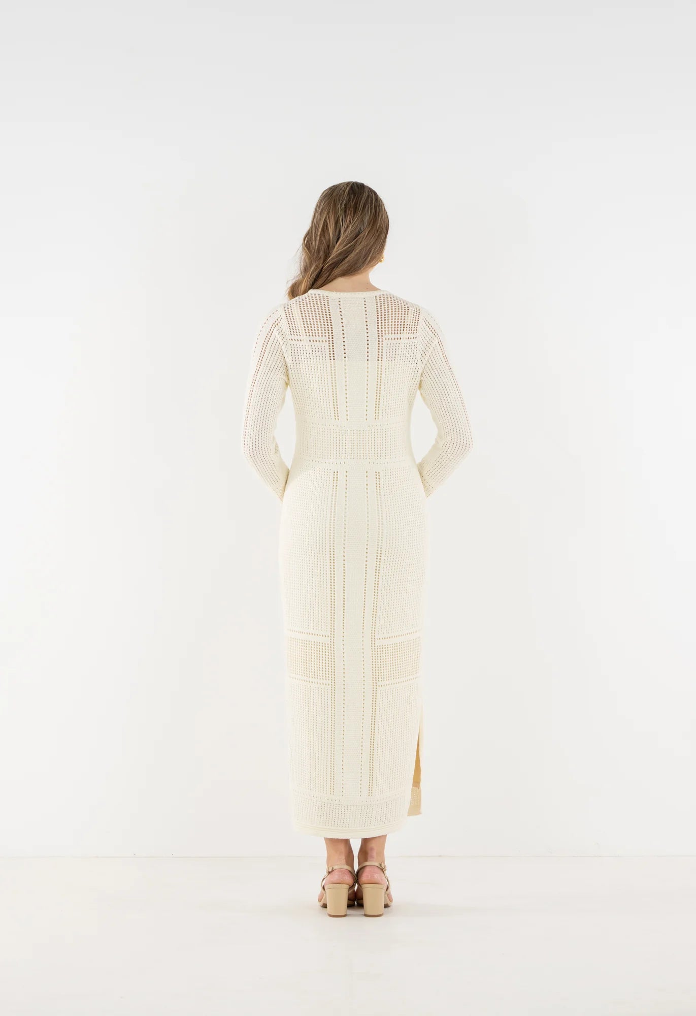 Marbella Knit Dres Sandshell / L
