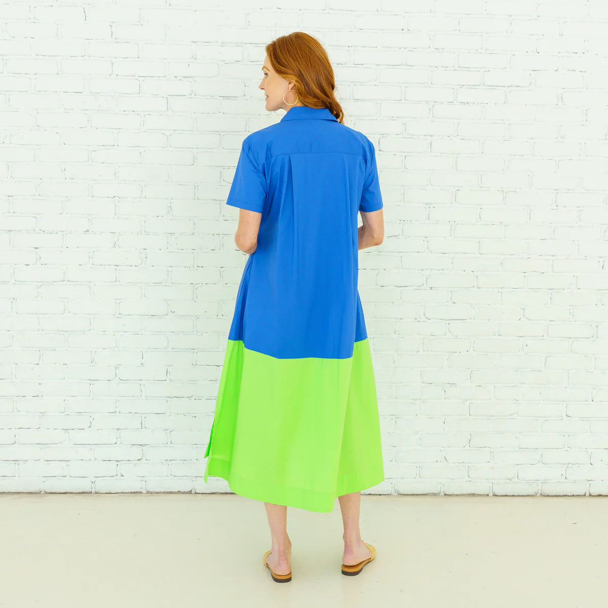 Millie Colorblock Dress | Blue & Green