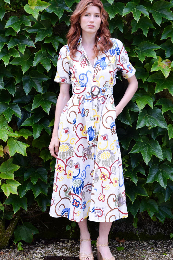 Floral Linen Dress