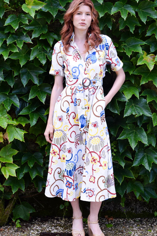 Floral Linen Dress