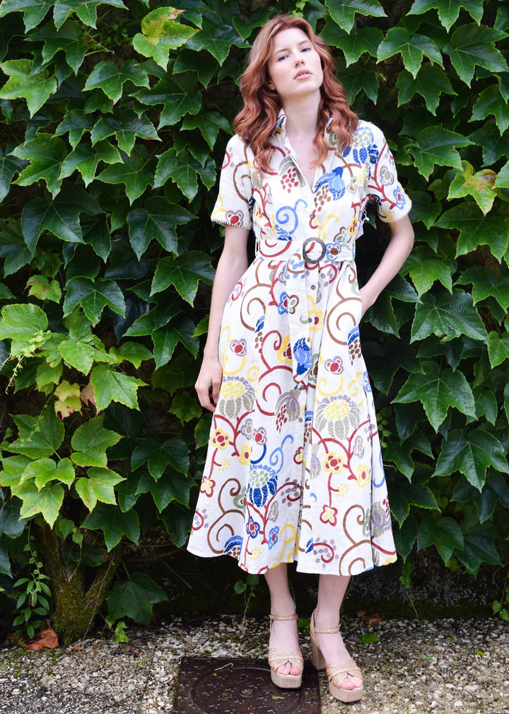 Floral Linen Dress