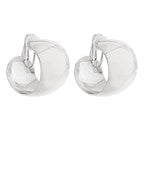 Wide Metal Clip Hoops