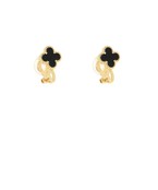 Clover Clip Earring | Black