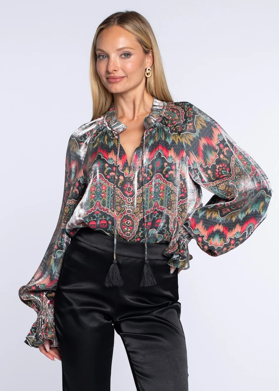 Long Sleeve Kit Top | Bargello