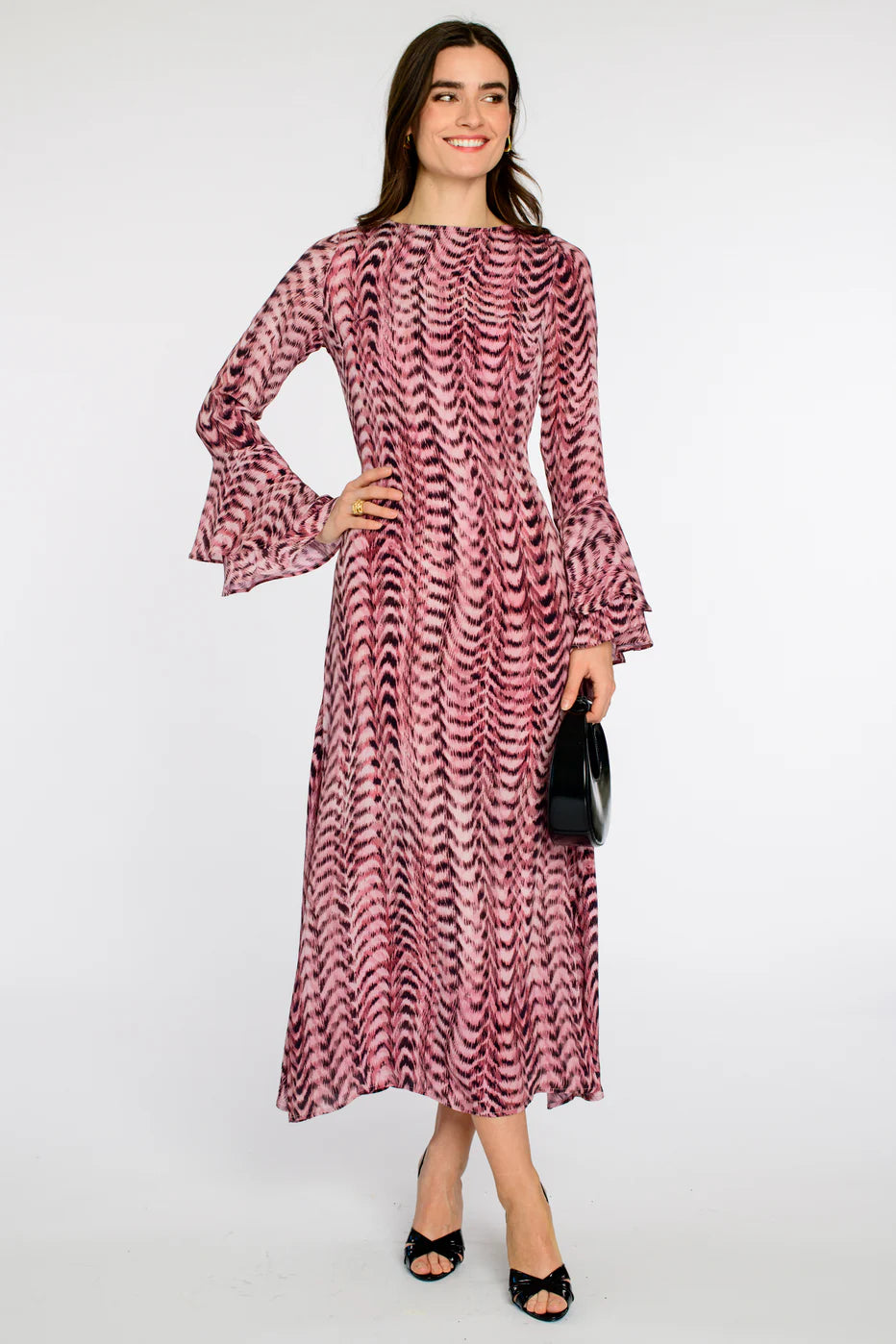 Lennon Dress | Abstract Zig Zag