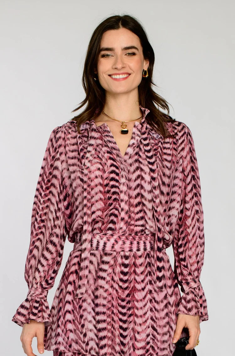 Farrow Top | Abstract Zig Zag