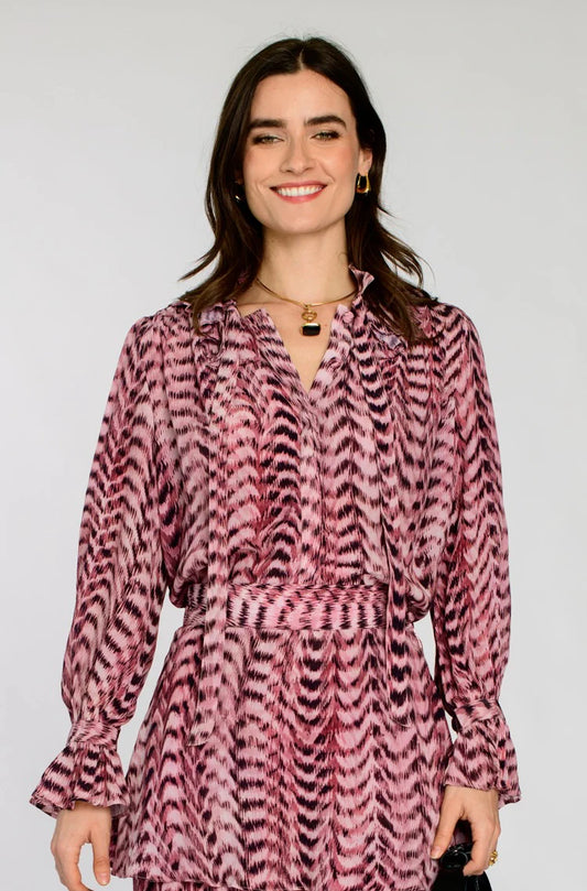 Farrow Top | Abstract Zig Zag