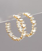 Clear Bead Hoops
