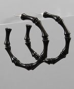 Black Bamboo Hoops