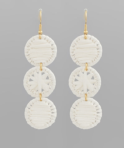 Raffia Drop Earrings | Ivory