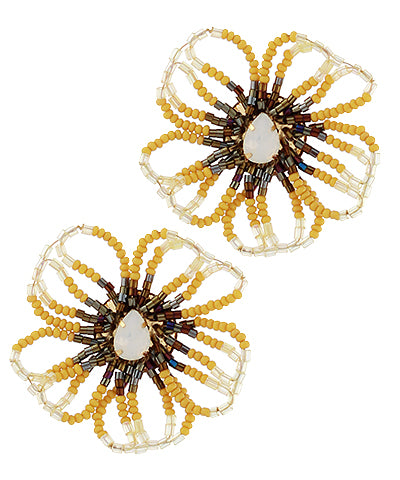 Beaded Flower Earring