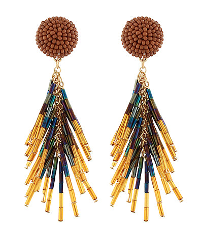 Fringe Earring | Brown