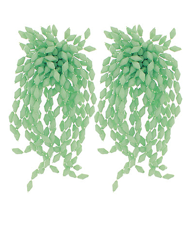 Long Fringe Earring | Green
