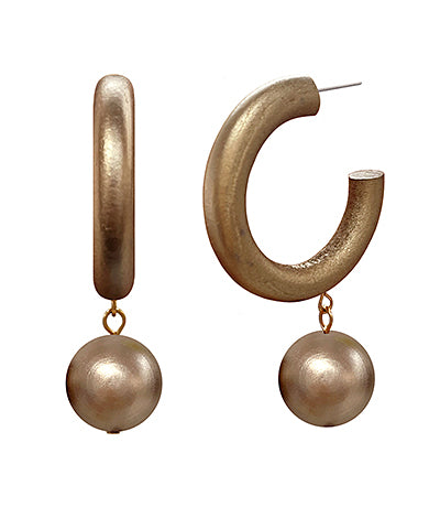 Wooden Ball Dangle | Bronze