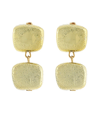 Linked Sq Earrings | Gold