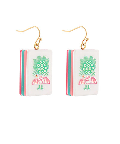 Mahjong Earring | Peacock
