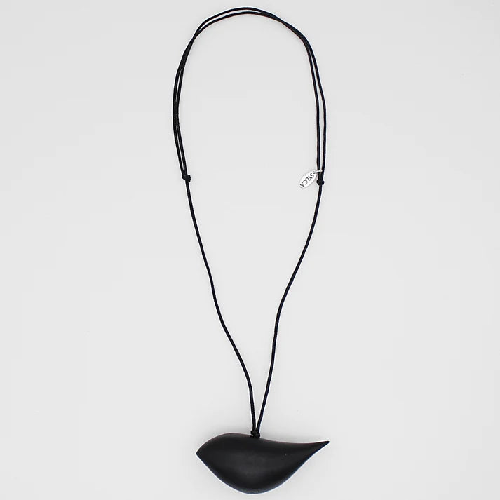 Black Robin Pendant Necklaces