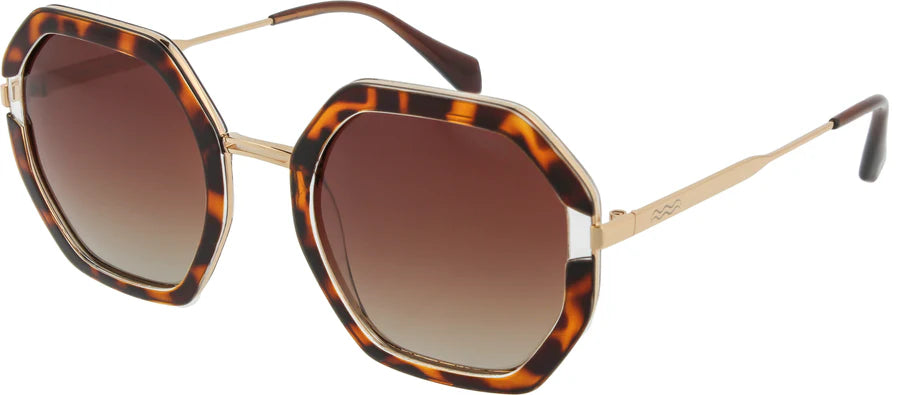 Hola Sunglasses | Gold/Brn