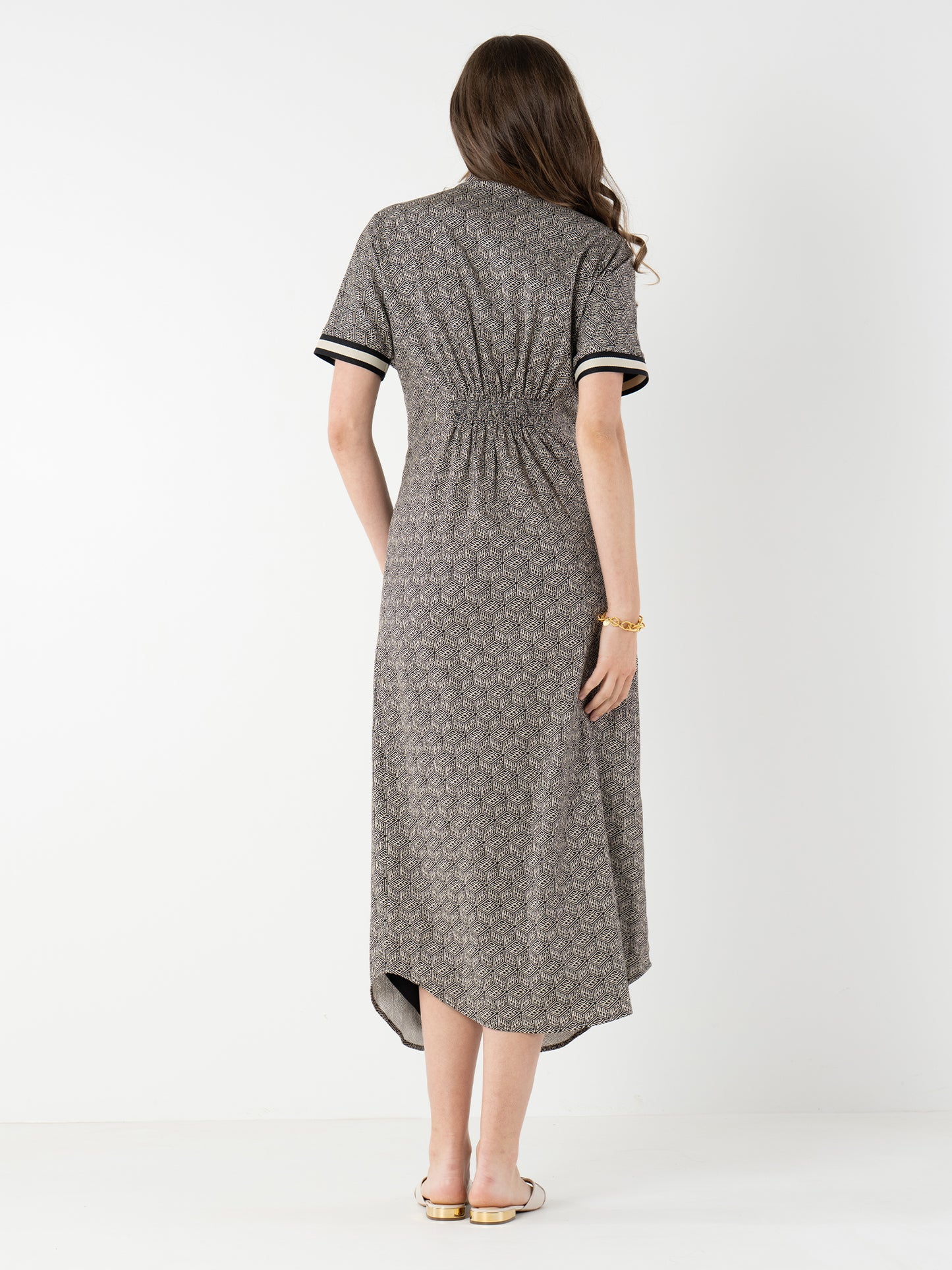 Georgia Dress | Black Monogram