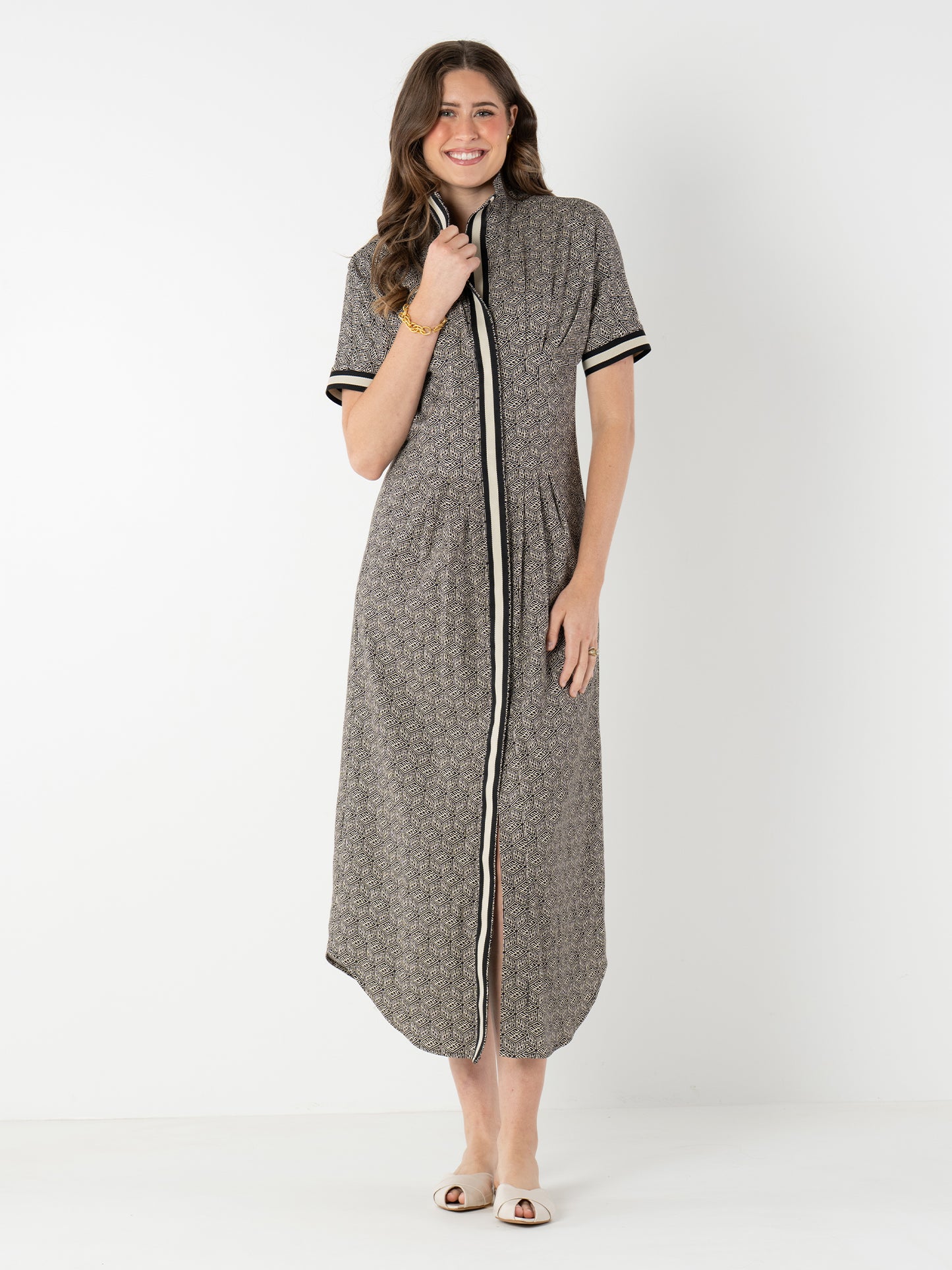 Georgia Dress | Black Monogram