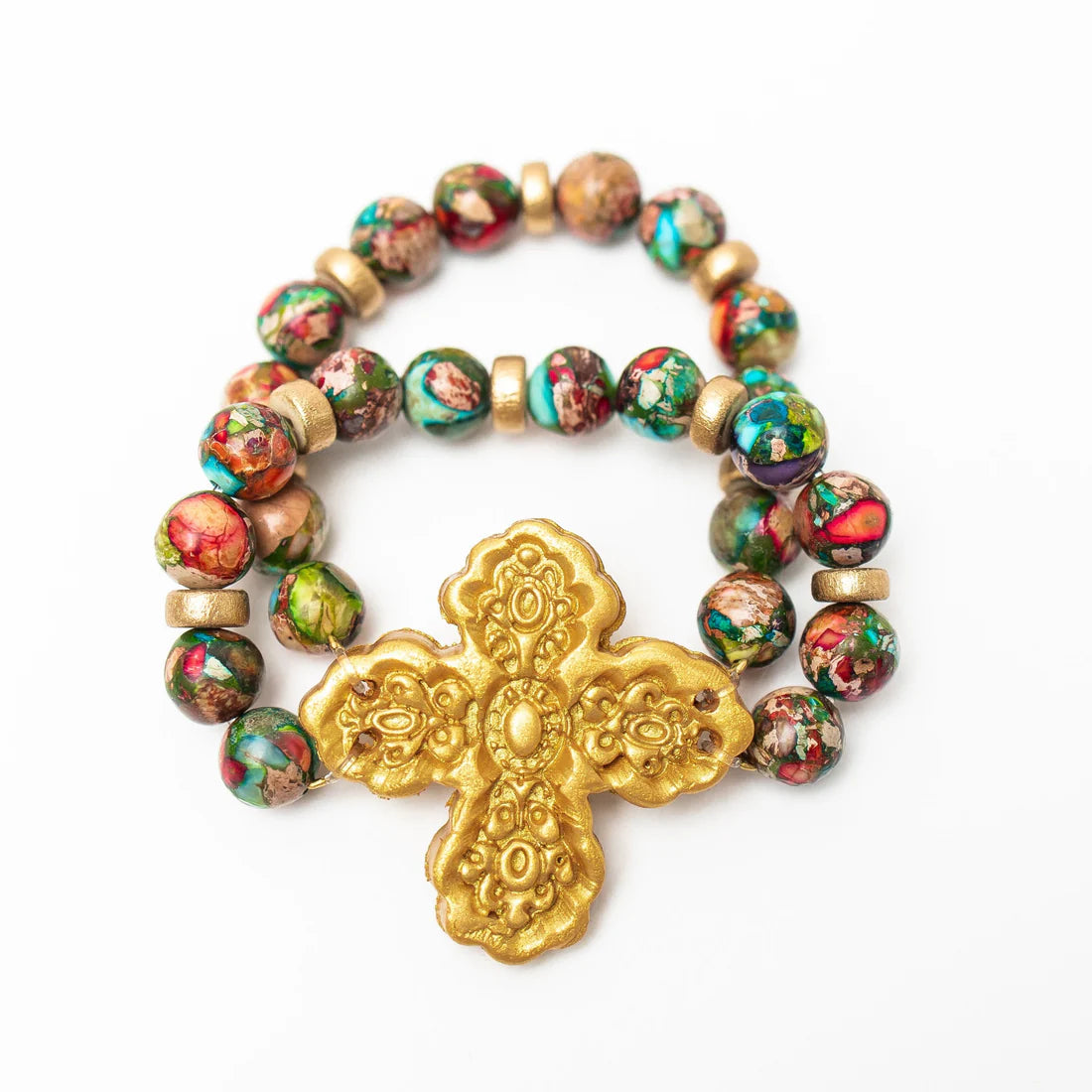 Susie Cross Bracelet | Rainbow