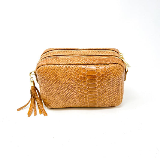 Croc Camera Bag | Camel