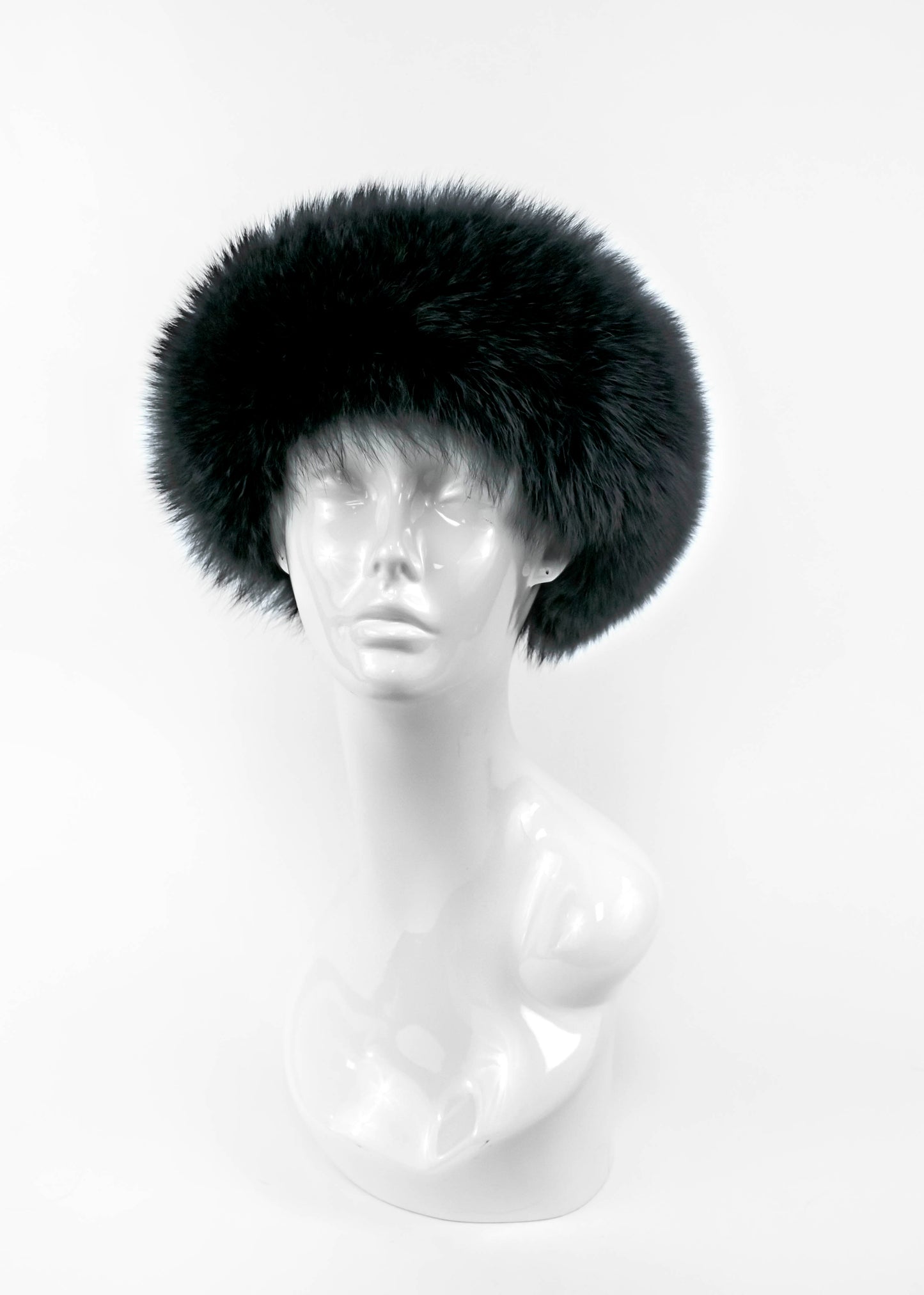 Fox Fur Headband/Collar | Charcoal