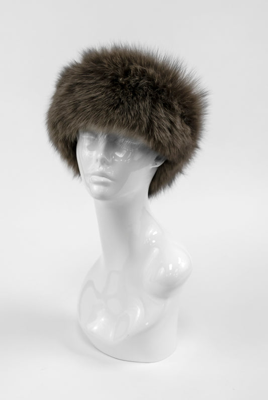 Fox Fur Headband/Collar | Mocha