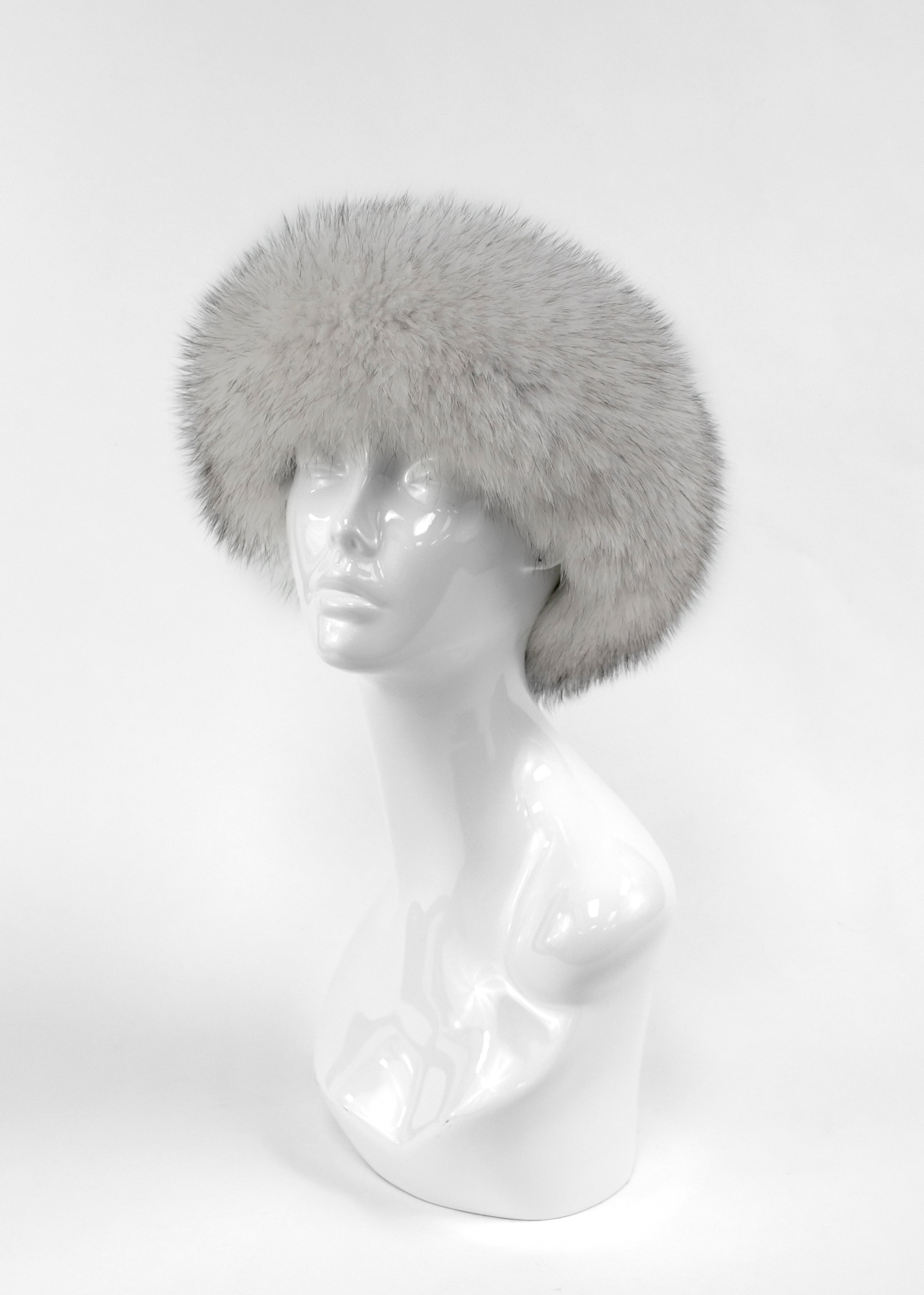 NATURAL Silver Fox Fur outlet Headband