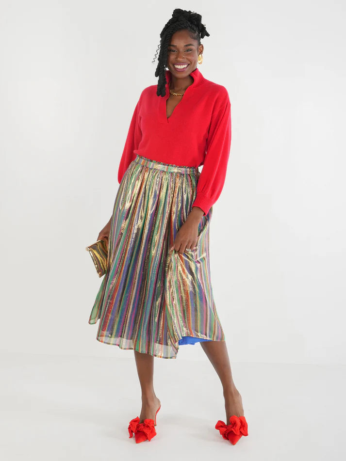 Pleated Midi Skirt | Tinsel