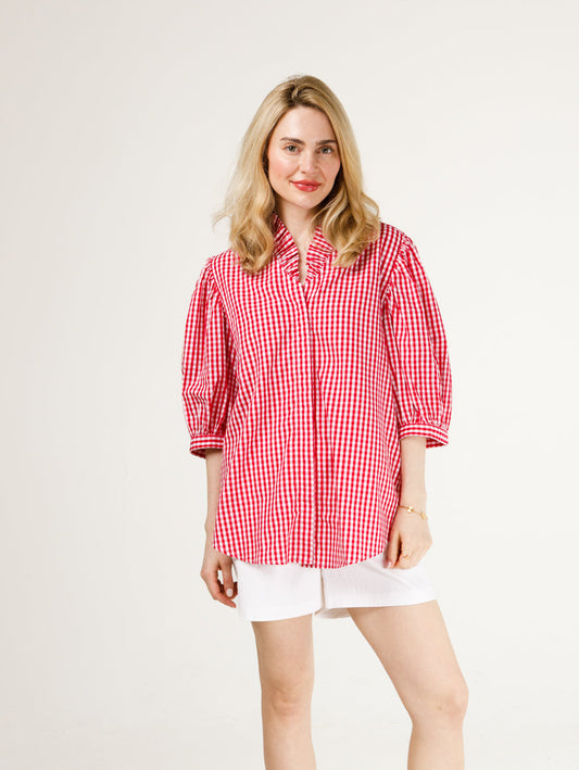 Laura Top | Red & White