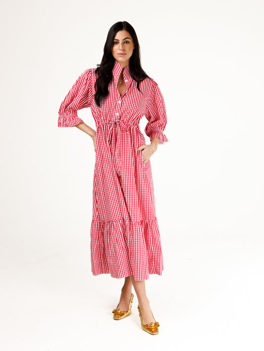 Catherine Dress | Red&White