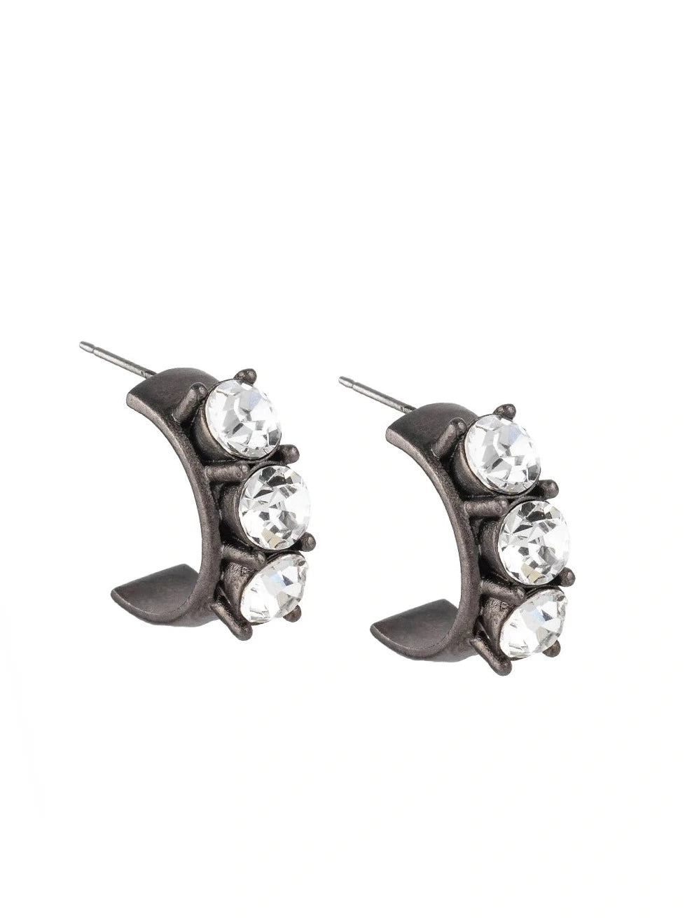 Graphite Crystal earrings