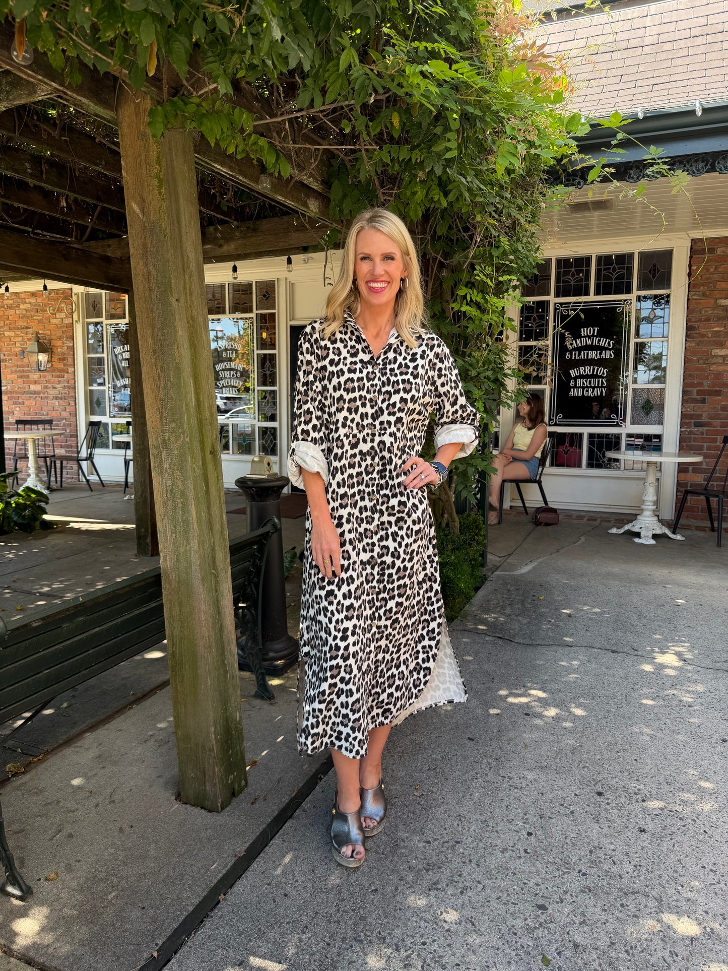 Corduroy Animal Print Dress