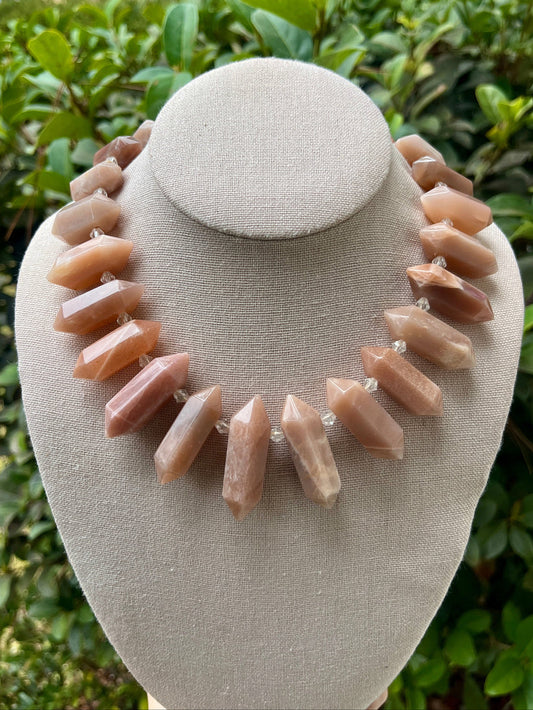 Pink Moonstone Necklace
