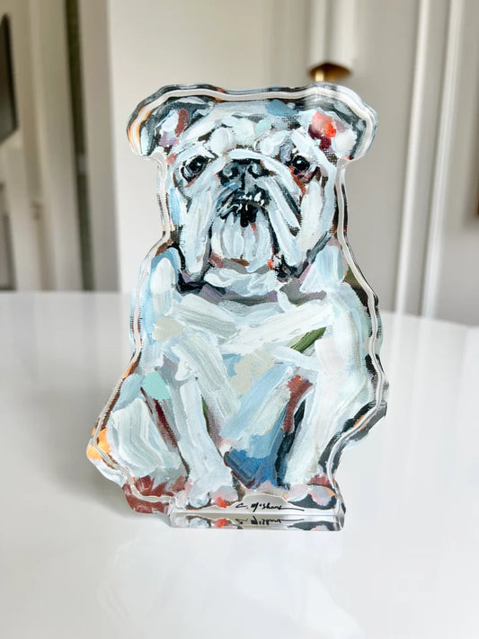 Acrylic Bulldog | White