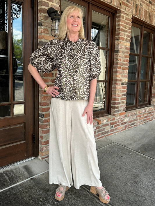 Metallic Linen Shirt