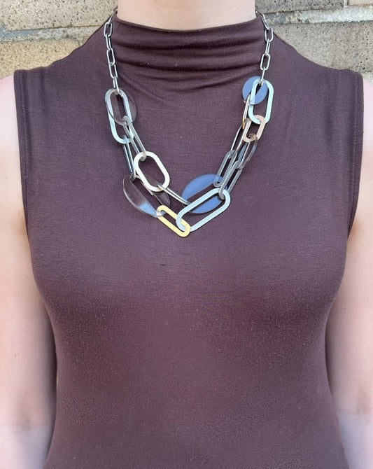 Metal & Acrylic Necklace