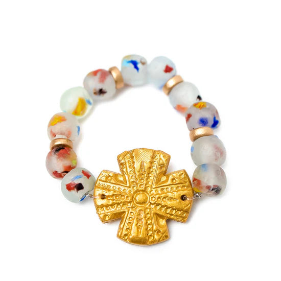Rachel Cross Bracelet | Rainbow