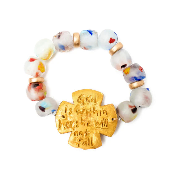 Rachel Cross Bracelet | Rainbow