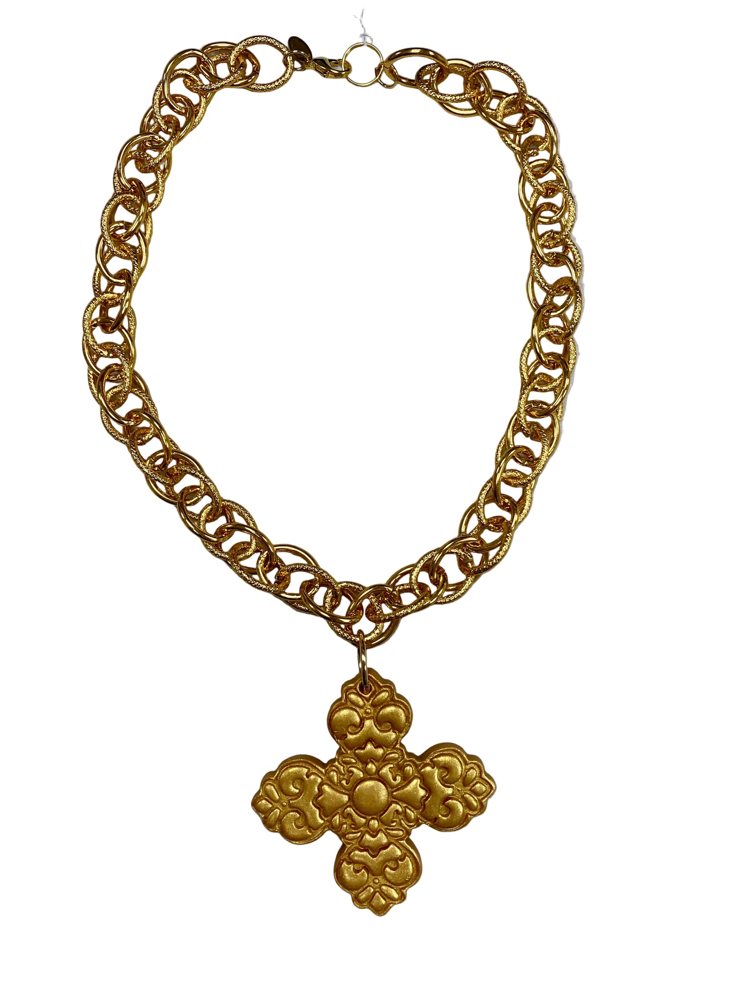Gold Andrea Cross Necklace