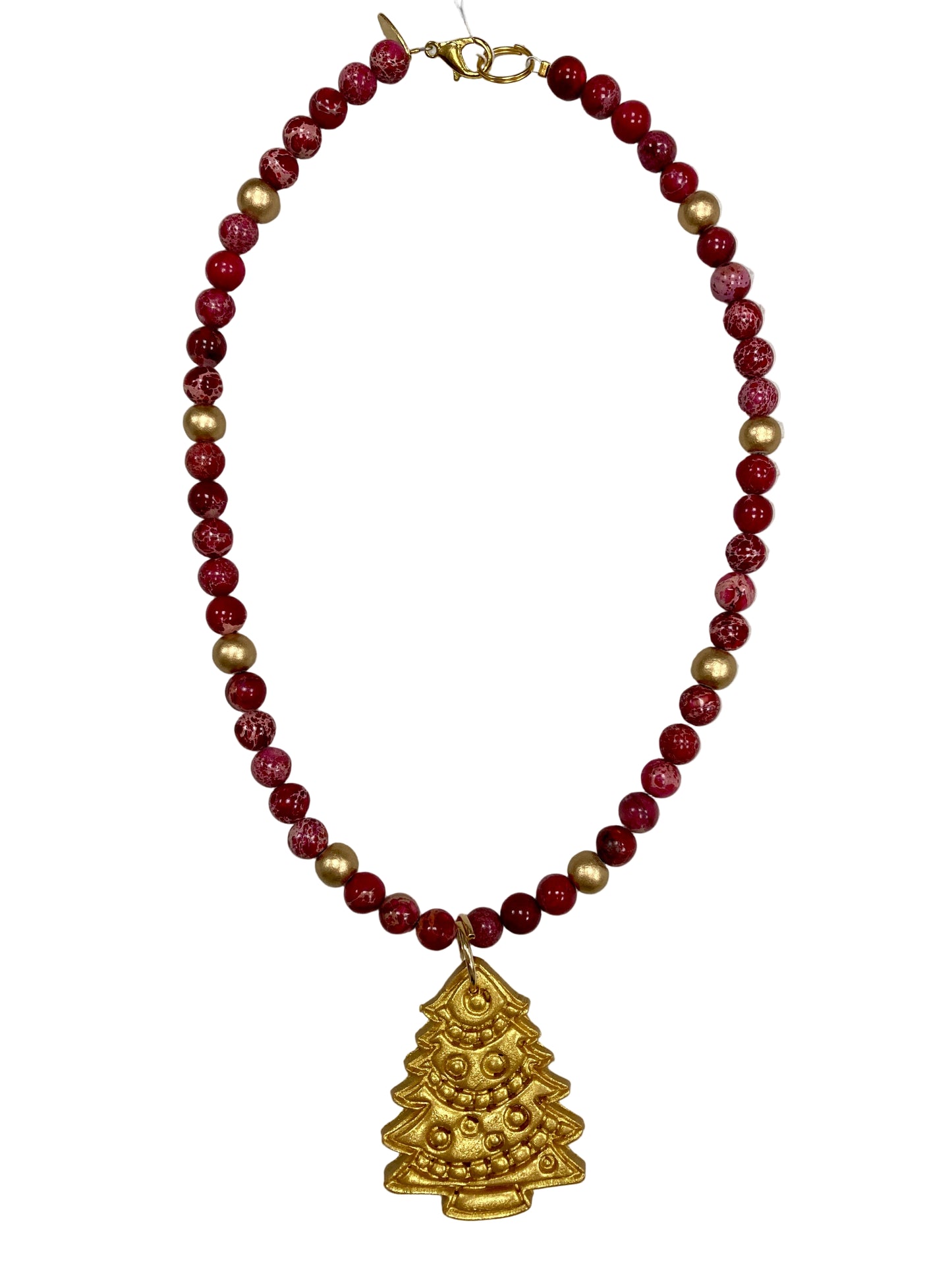 Christmas Tree Necklace | Red