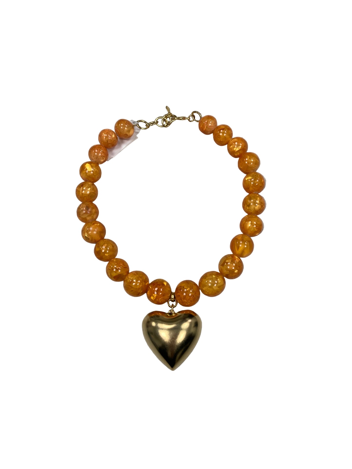 Heart Necklace | Orange