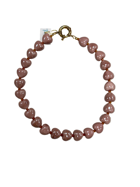 Pink Heart Necklace