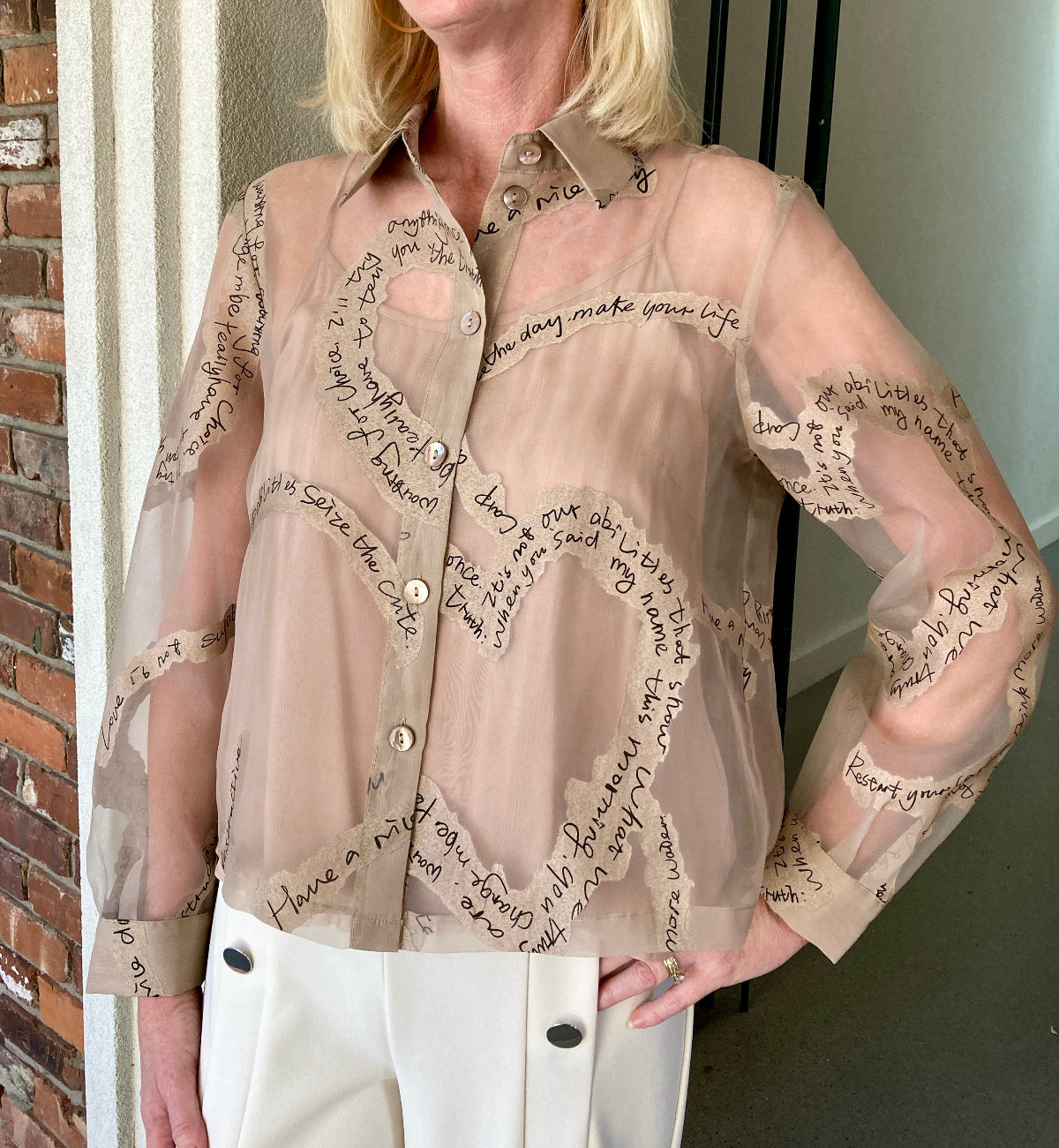 Sheer Word Blouse