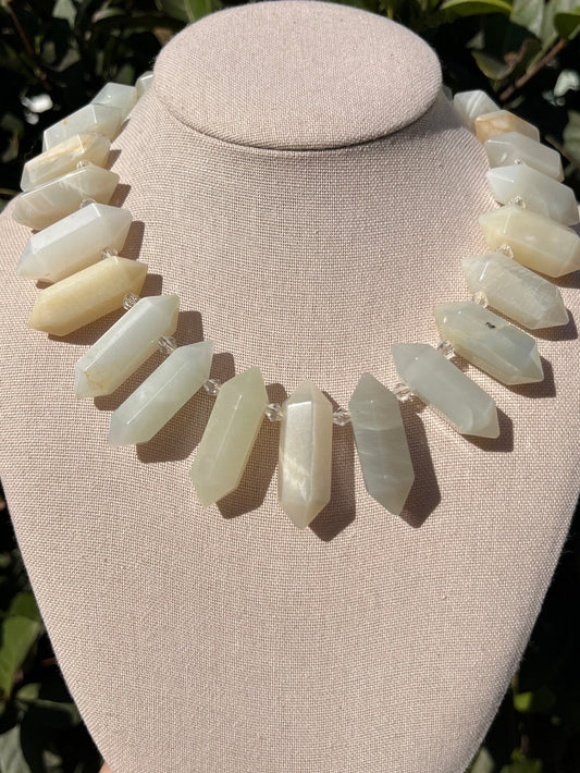 White Moonstone Necklace