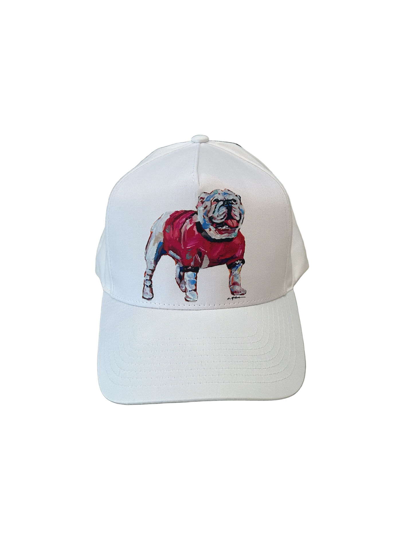 Bulldog Trucker Hat | White