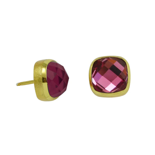 Asha Studs | Royal Pink