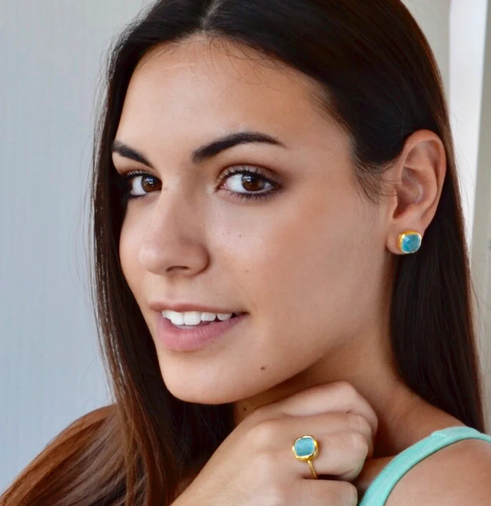 Asha Studs | Ice Blue